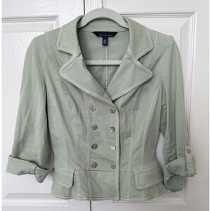 White House Black Market Pret Blazerette Jacket Seafoam - size 4